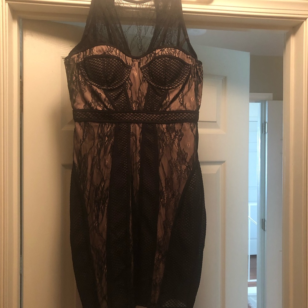 Bardot lace dress